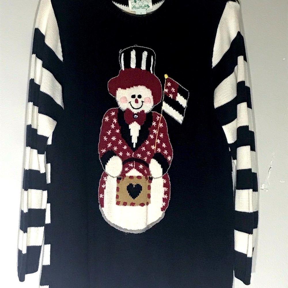 Quacker Factory snowman sweater size medium